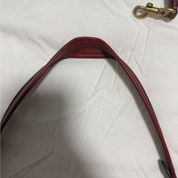 Coach Soft Tabby Red Leather Shoulder Bag - Picture 4 of 6